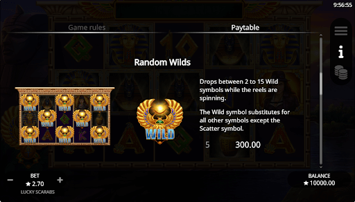 Lucky Scarabs Features